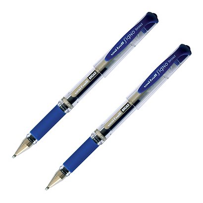 2 stylos-bille Uni-ball Signo Broad coloris bleu - 1