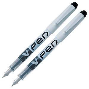 2 stylos plume V-Pen Pilot coloris noir