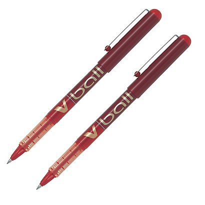 2 stylos roller V-Ball  05 coloris rouge - 1