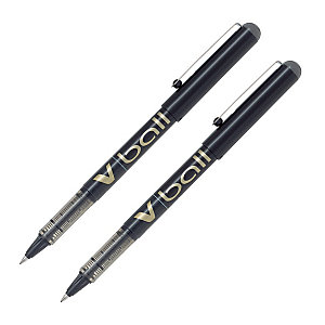2 stylos roller V-Ball  07 Pilot coloris noir