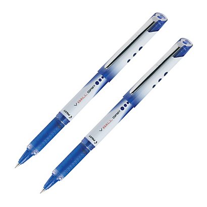2 stylos roller V-Ball grip 05 Pilot coloris bleu - 1
