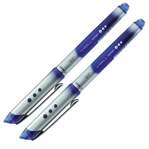 2 stylos roller V-Ball grip 07 Pilot coloris bleu