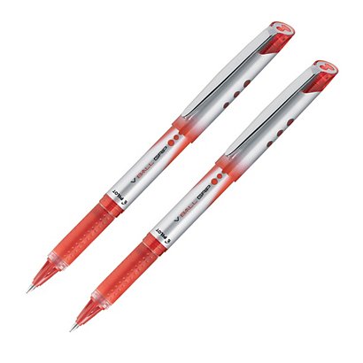2 stylos roller V-Ball grip 07 Pilot coloris rouge - 1