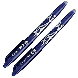 2 Stylos Rollers Frixion Ball coloris bleu