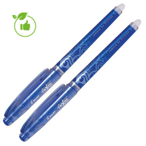 2 stylos rollers Frixion Ball Point coloris bleu