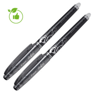 2 stylos rollers Frixion Ball Point coloris noir