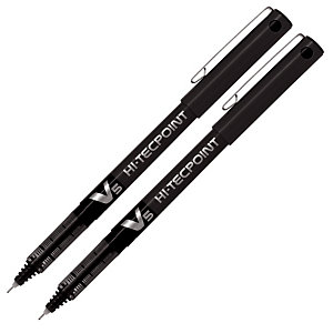 2 stylos rollers V-Ball 05 Hi-Tecpoint Pilot coloris noir
