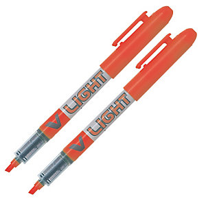 2 surligneurs Pilot V-light coloris orange