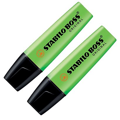 2 tekstmarkers Stabilo Boss original kleur groen - 1