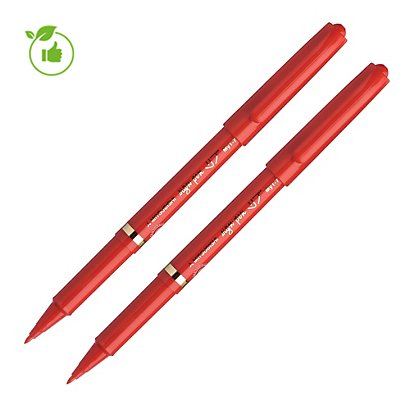 2 viltstiften Uni Ball Sign Pen kleur rood - 1