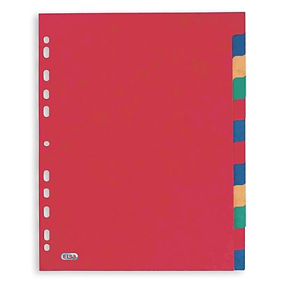 2 x 12 intercalaires Elba touches neutres format maxi A4 carte lustrée 30/100e