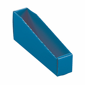 20 bacs à bec dépliables en polypropylène alvéolaire bleu - Profondeur 275 mm - 1,5 L 20 bacs à bec dépliables en polypropylène alvéolaire bleu - Profondeur 275 mm - 1,5 L