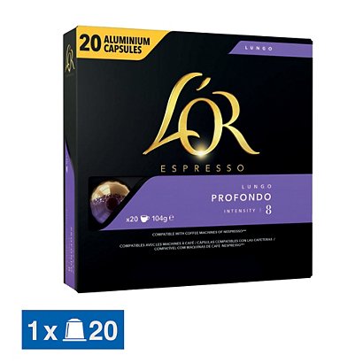 20 koffie capsules L'Or EspressO Lungo Profondo - 1