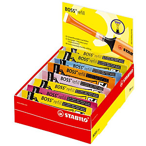 20 navullingen voor Stabilo Boss Original geassorteerde kleuren, per doos