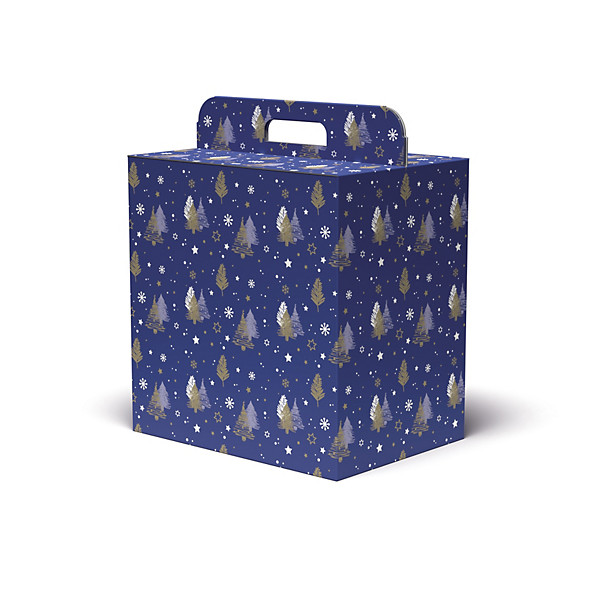 20 scatole natalizie blu fantasia alberi di Natale 330 x 240 x 340 mm