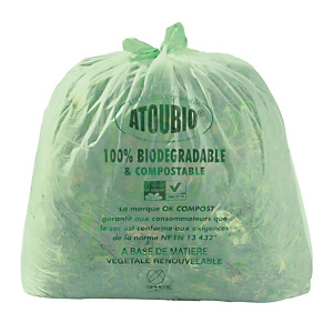 200 sacs biodégradables avec lien de fermeture 80 L 200 sacs biodégradables avec lien de fermeture 80 L