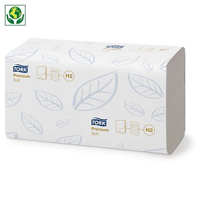 21 pacchi da 100 fogli di asciugamani intercalati 23,4x21,3cm con piega a M TORK Xpress Premium extra soft - 1