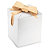 25 boîtes cadeau blanches avec noeud de satin - 1