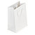25 bolsas de papel charol blanco con asas de cordón 12x16x7cm  - 2