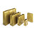 25 bolsas de papel charol oro con asas de cordón 12x16x7cm  - 2