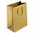 25 bolsas de papel charol oro con asas de cordón 12x16x7cm  - 1