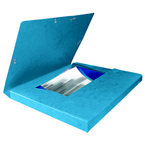 25 kaften met elastiek Cartobox 5/10e rug 2.5 cm kleur blauw