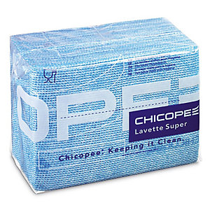 25 lavettes non tissées Super Chicopee bleu