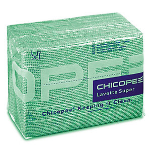 25 lavettes non tissées Super Chicopee vert