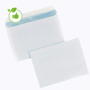 250 enveloppes C5 extra blanches Clairefontaine à bande protectrice 162 x 229 mm sans fenêtre vélin 90 g