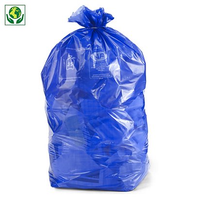 250 sacchi spazzatura blu 36 micron 70x100cm capacità 110l - 1