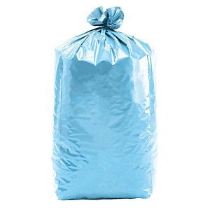 250 sacs poubelles 50 L bleu translucide