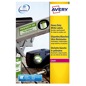 280 uiterst sterke kleefetiketten kleur wit L7063 Avery, per doos 280 uiterst sterke kleefetiketten kleur wit L7063 Avery, per doos