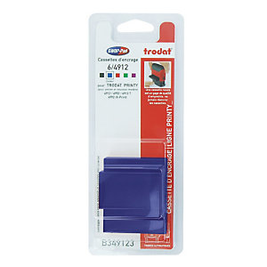 3 blauwe inktnavullingen Trodat Xprint 4912 commerciële formule, blisterverpakking