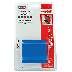 3 recharges d'encre bleue 6/4915 pour tampons Printy  4915 Trodat, le blister