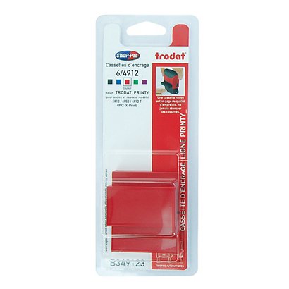 3 recharges d'encre rouge Trodat Xprint 4912 formule commercial , le blister