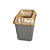 30 litre recycling bin, kitchen waste graphic, brown - 1
