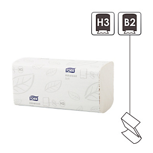3750 essuie-mains pliés enchevêtrés Tork Advanced délitable V 3750 essuie-mains pliés enchevêtrés Tork Advanced délitable V