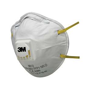 3M™ 8812 Classic Respiratore, Classe FFP1, Con valvola (confezione 10 pezzi) 3M™ 8812 Classic Respiratore, Classe FFP1, Con valvola (confezione 10 pezzi)