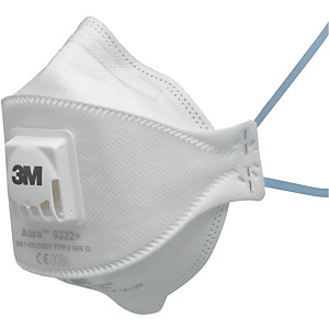 3M™ Aura™ 9322+ Respiratore, Classe FFP2, Con valvola (confezione 10 pezzi)