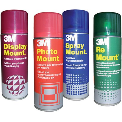 3M™ DisplayMount™ Adesivo permanente Colla in barattolo con spray  nebulizzante 400 ml - Colle Spray