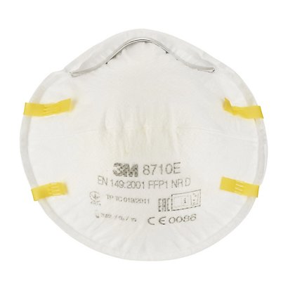 3M Masque anti poussière 8710 sans soupape - FFP1 - Blanc - Lot de 3 - 1