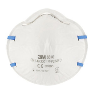 3M Masque anti poussière 8810 sans soupape - FFP2 - Blanc - Lot de 3