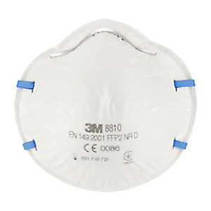 3M Masque anti poussière 8810 sans soupape - FFP2 - Blanc - Lot de 3 3M Masque anti poussière 8810 sans soupape - FFP2 - Blanc - Lot de 3