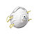 3M Masque anti poussière FFP1 avec coque et soupape - Blanc - 1