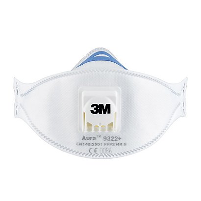 3M Masque anti poussière pliable FFP2 avec soupape - Blanc - Lot de 2 - 1