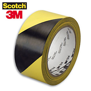 3M™ Nastro adesivo vinilico segnaletico, 50 mm x 33 m, Giallo e Nero