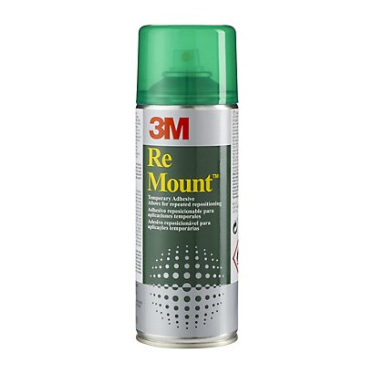 3M™ Spray adhesivo ReMount, lata de spray en aerosol de 400 ml, adhesivo no permanente, transparente - 1