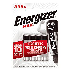 4 alkaline batterijen Energizer Max LR03-type AAA 4 alkaline batterijen Energizer Max LR03-type AAA