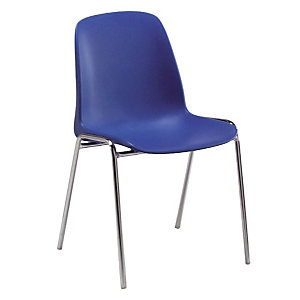 4 chaises coques Séléna bleues