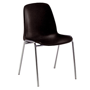 4 chaises coques Séléna noires 4 chaises coques Séléna noires